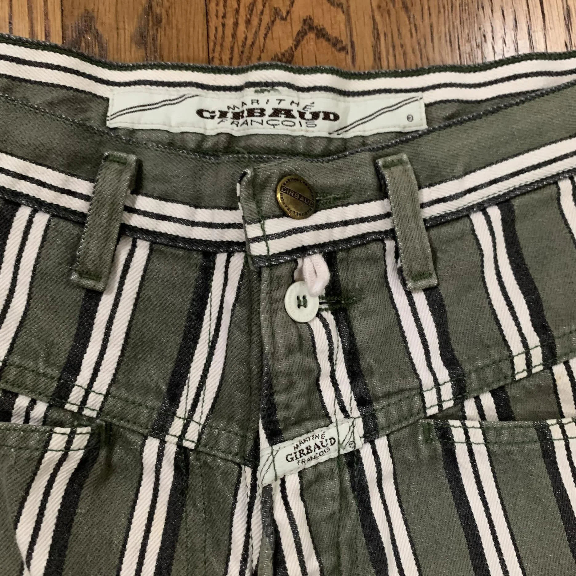 Vintage Marithe Francois Girbaud Striped Shorts (Size 31) — RootsBK